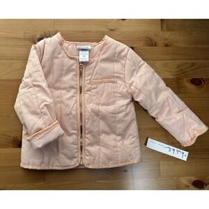 Toddler Girls' Nicole Miller Peach Quilted Jacket Size 24 Months
